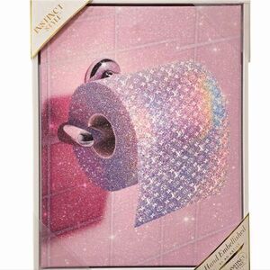 Instinct Style Louis Vuitton Glitter Toilet Paper Hand Embellished Wall Decor